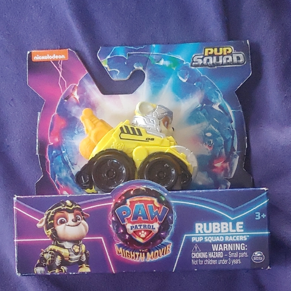 Paw Patrol Mighty Movie Rubble Racer - Yellow and Black
